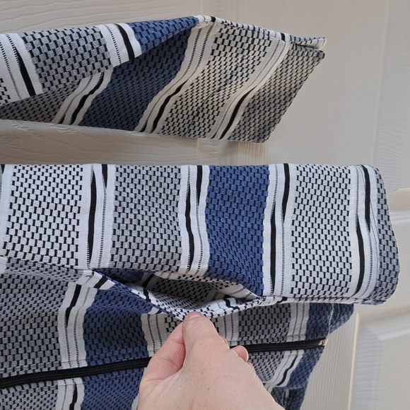 Erin London Full Zip Lightweight Strip Athletic Stretch Oversized Spring Jacket - Picture 4 of 8